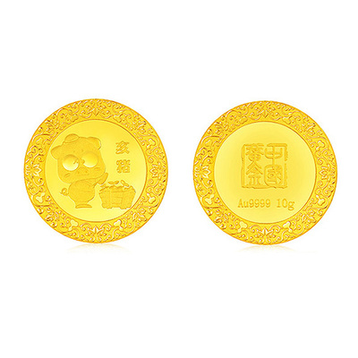 中国黄金 Au9999大眼精灵金章（猪）10g