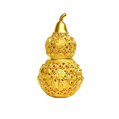 中国黄金au999金语丝韵花丝镂空葫芦002