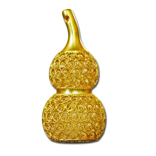 中国黄金au999金语丝韵花丝葫芦001