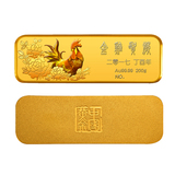 中国黄金 Au9999金鸡贺岁金条200g