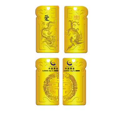 中国黄金 Au99999龙凤呈祥金条50g