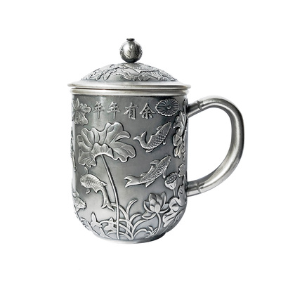 中国黄金 Ag999年年有余银茶杯