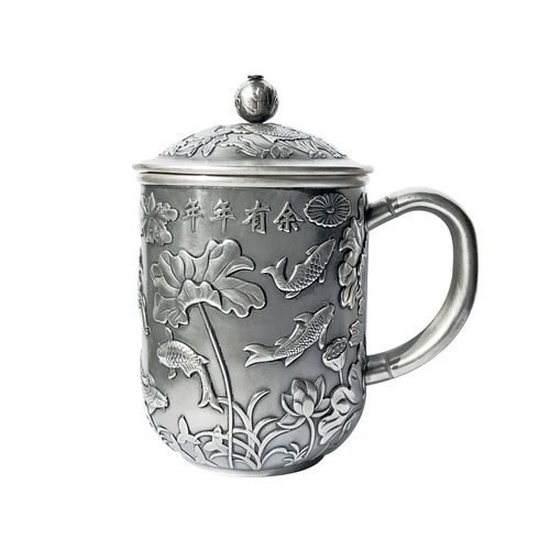 中国黄金 Ag999年年有余银茶杯