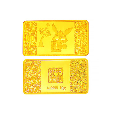 中国黄金 Au9999大眼精灵金条（兔）10g