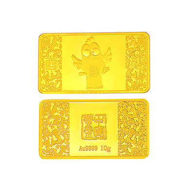 中国黄金 Au9999大眼精灵金条（鸡）10g